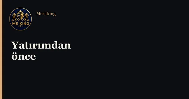 Yatırımdan önce kapağı